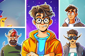 draw cartoon youtube thumbnails