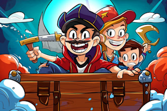 draw cartoon youtube thumbnails