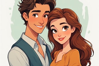 design a personalized couple portrait, perfect for gifts
