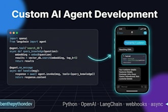 develop a custom ai agent and gpt chatbot with python