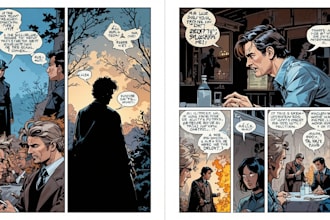 comic book illustration, comic graphic novel, comic