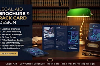 create legal aid brochures design and marketing rack card design for law offices