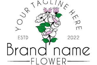 do flower home style vintage logo design with unlimited review