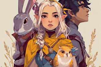 draw your oc and dnd character illustration