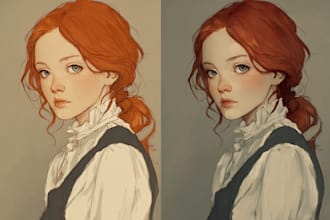 draw your character in semi realism style