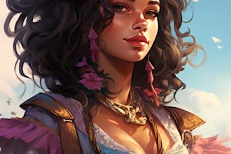 fantasy dnd character illustration