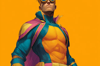superhero character for comics