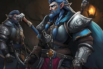 design stylized illustration for game character