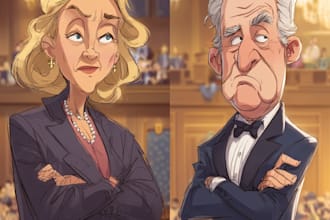 do a political or satirical cartoon