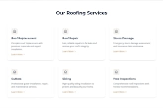 build a conversion focused landing page for roofing company