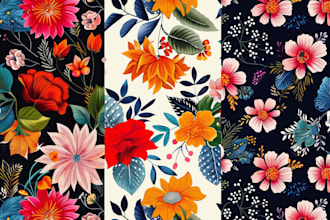 create pattern design for textile fabrics print