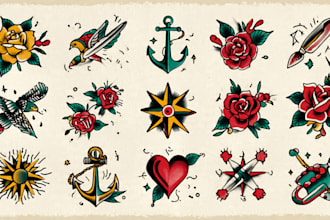 do neo traditional and oldschool tattoo designs