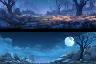 create pixel art game backgrounds and environments