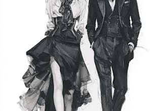 draw a fashion or editorial illustration, sketch, commercial
