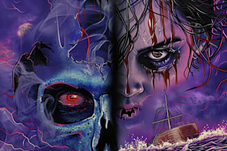 create dark art illustration