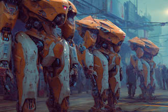 design spectacular robots, cyborgs and mechs