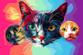 draw your pet into vector wpap pop art