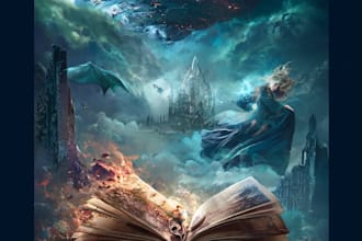 design premium book cover with cinematic