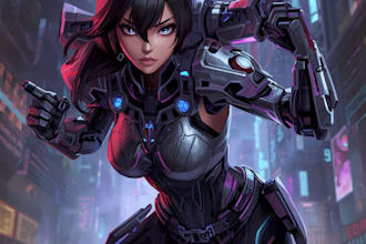 sci fi character illustration or sci fi character