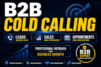 be your b2b cold caller, b2b cold calling, sales, marketing appointment setting