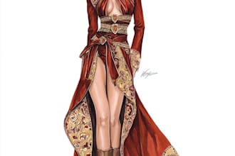 draw a fashion illustration or sketch