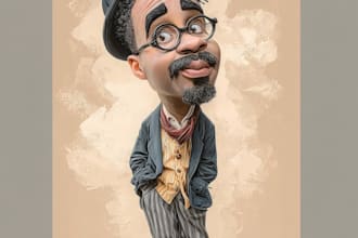 draw avatar big head cartoon caricature portrait
