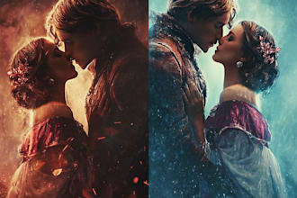 create luxury romantic book cover with premium