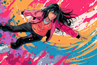 draw anime manga comic book illustration, manhwa manga art anime manga artist