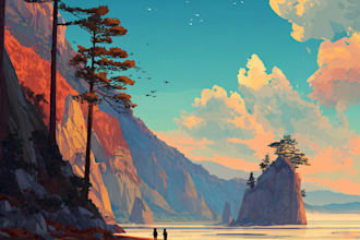 create background art and scenic illustration