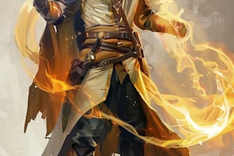 create fantasy dnd character or dnd character design