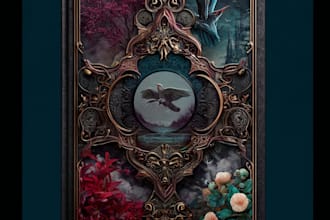 paint cinematic book cover illustration