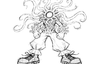 sketch fantasy character concept art