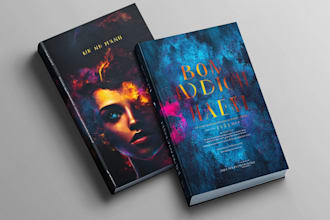 create epic or dark fantasy book cover design