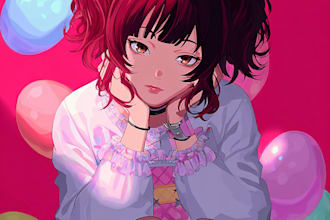 anime art character illustration oc, pfp, fanart