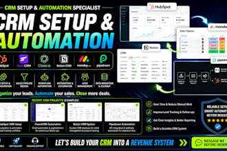 setup hubspot crm fluent crm close io crm notion crm monday crm pipedream crm