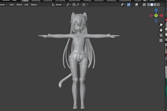 design custom 3d vtuber avatar for vrchat vrm and vseeface