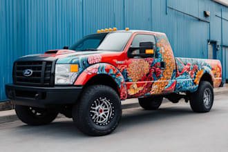 draw car wrap vehicle wrap truck wrap racing car wrap