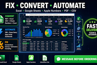 convert automate fix excel spreadsheet google sheet apple numbers file fast
