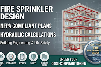 do fire sprinkler, plumbing layout drawings and calculations