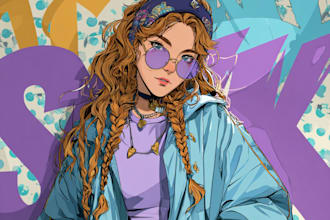 design custom anime or game style characters