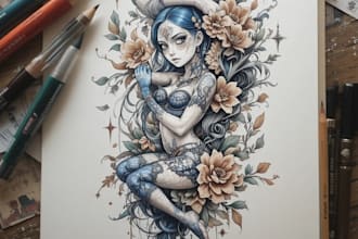 design a modern and minimalist tattoo design