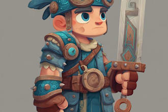 draw 2d game character or 2d game character
