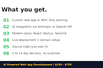 build a custom ai powered web app or mvp prototype