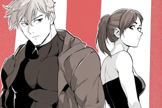create manga webtoon comic in any genre romance action