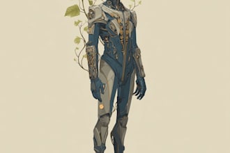 a sci fi character illustration or sci fi character