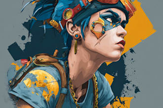 sci fi character illustration or sci fi character