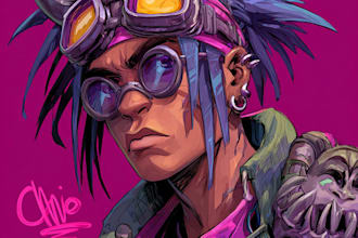 sci fi character illustration or sci fi character
