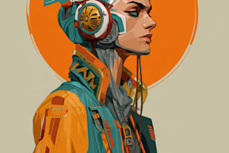 sci fi character illustration or sci fi character