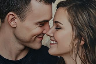 design couple portrait wedding portrait