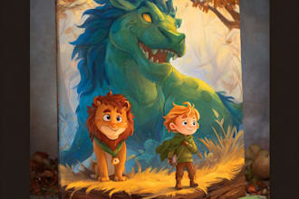 create a storybook cover that brings your characters to life